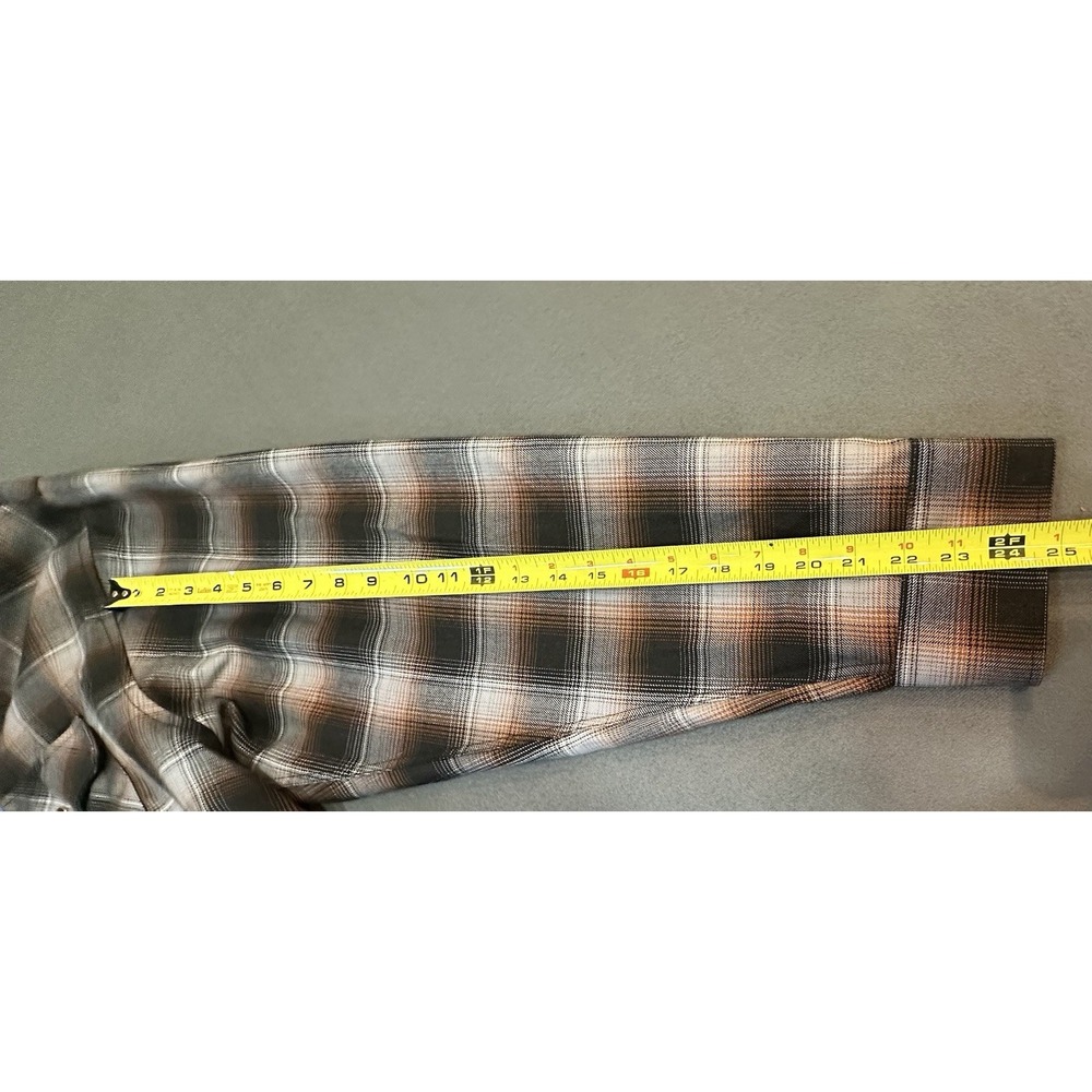 Dixxon Flannel Patina Mens Plaid Long Sleeve Pearl Snap Size 3XL - Picture 9 of 9